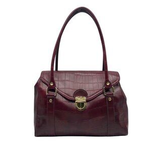 Relic Red Faux Croc Embossed Shoulder Bag